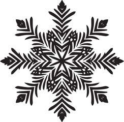 Snowflake silhouette vector