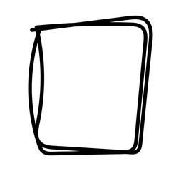 Rectangle frame line. square shape outline on hand draw style. empty black boxes. Rectangle borders collections. Doodle frames. Rubber square stamp imprint. vector illustration