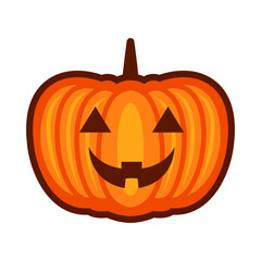 Halloween pumpkin cartoon. Halloween autumn pumpkin cartoon . Digital illustration.