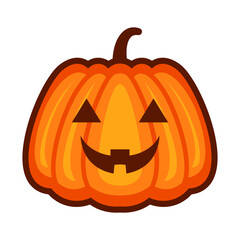 Halloween pumpkin cartoon. Halloween autumn pumpkin cartoon . Digital illustration.