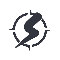 Obraz premium Compass Logo Template Icon