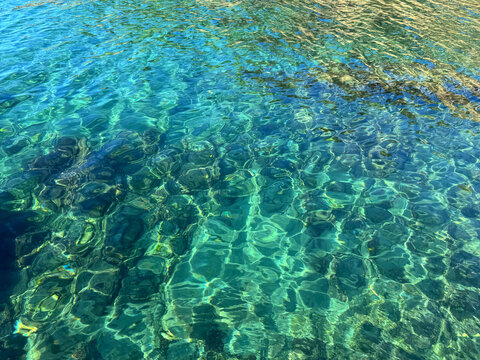 Sea emerald clear water beautiful seascape background.