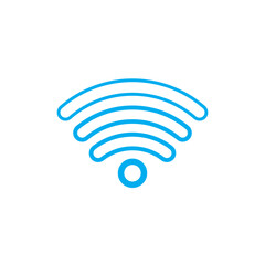 wifi line icon isolated on white background