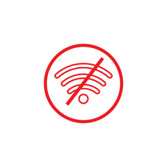 No Wifi signal Icon. Vector Illustrator.