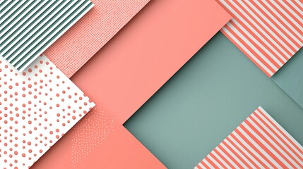 Fototapeta premium Geometric abstract background with textured patterns and colors