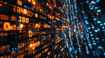 Obraz premium Mesmerizing Digital Landscape: A Captivating Exploration of Data and Technology