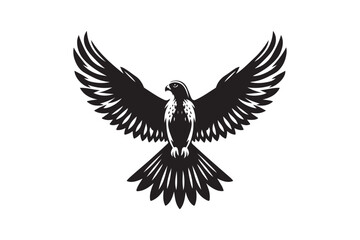 Fototapeta premium Falcon Silhouette vector illustration, Falcon Silhouette vector 