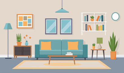 Living room furniture decoration sofa and light 