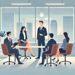 Business Meeting in Office
