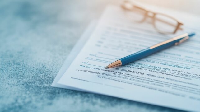 Close up detailed view of a W 2 form an essential document for income tax and reporting employment taxes and wages  The W 2 form contains key financial information for employees and the IRS