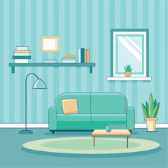 Colorful Couches with Pillows and Cushions