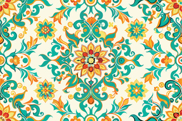 Beautiful seamless pattern. Stock illustration. Wallpaper .