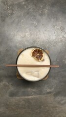 close up aesthetic omakase coffee drink