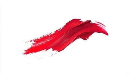 Abstract brushstroke of various colors of paint isolated on a white background, showcasing the beauty of artistic expression and creativity. This image highlights the fluidity and vibrancy of colors i
