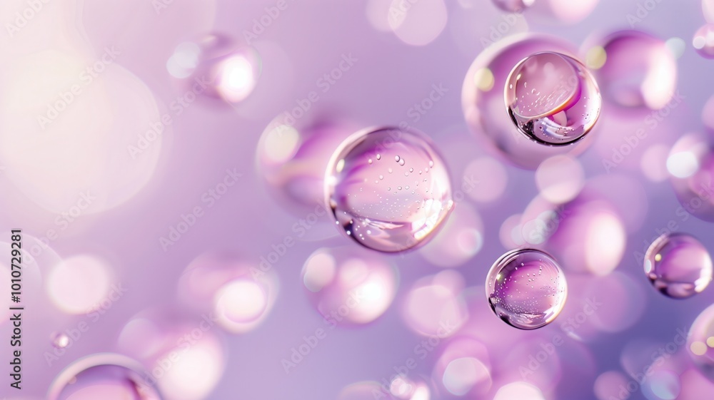 Poster beautiful background featuring soft purple bubbles, creating a dreamy and ethereal atmosphere. ideal