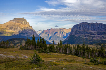 Mountainous landscape in Glacier National Park