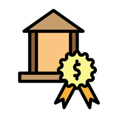 Badge Vector Filled Icon Design