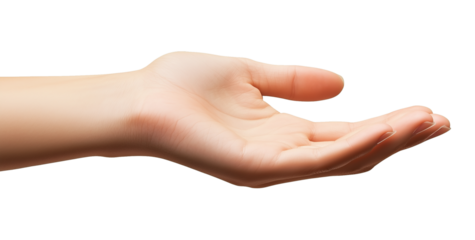 Helping Hand or Giving Hand Isolated on Transparent Background PNG
