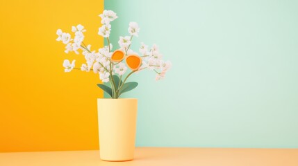 A clean and modern mobile app interface with a minimalist design, featuring a bright color scheme and intuitive navigation. The app showcases a product catalog with high quality images and clear