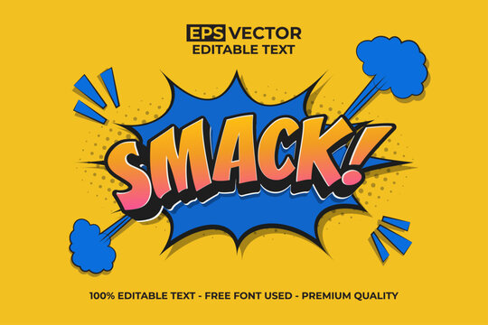 Smack Text Effect Comic Style.