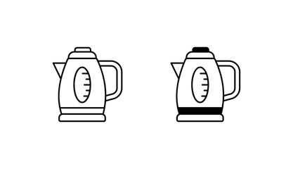 Kettle icon design with white background stock illustration