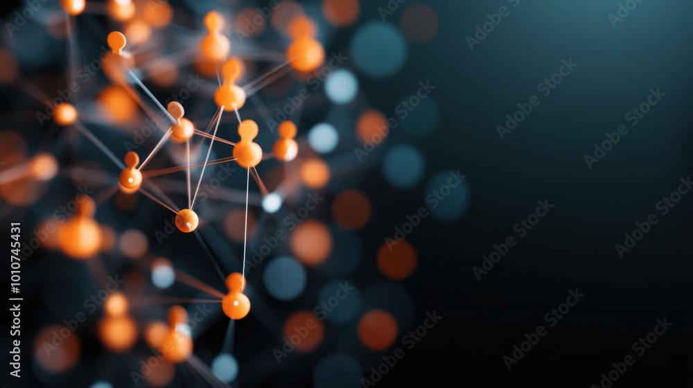Aufkleber a visualization of a social network with nodes representing people and connections representing frie
