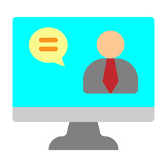 Monitor Vector Flat Icon Design