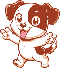 Fototapeta premium Cute Dog Cartoon Character