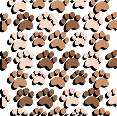 Cat Paw Pattern Background