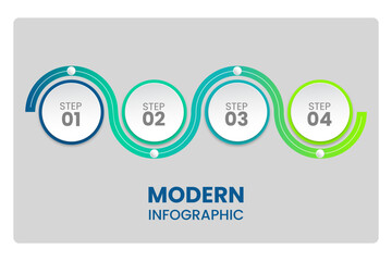 Modern circle Infographic template