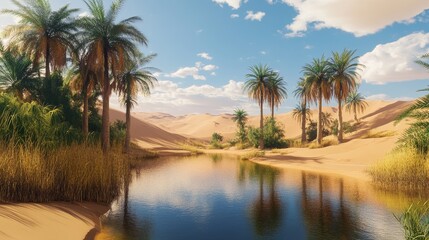Tranquil Oasis in the Heart of the Desert