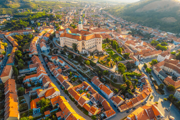 Mikulov Castle in Mikulov in South Moravia, Czech Republic. Most important castles in South Moravia