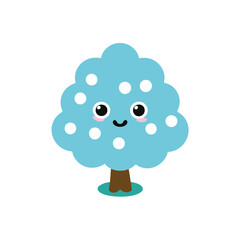 Beautiful snow-covered tree winter landscape vector illustration, ideal for seasonal and holiday designs. Perfect for creating winter-themed graphics, decor, and printable artwork.