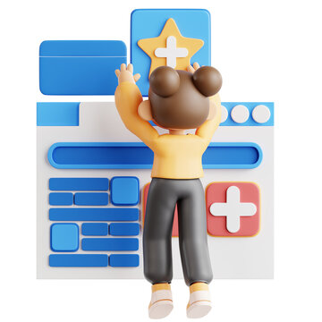 Bookmark web 3D Character