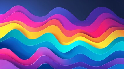 Abstract colorful waves background. Vibrant colors and dynamic flowing lines for a modern, futuristic design aesthetic.