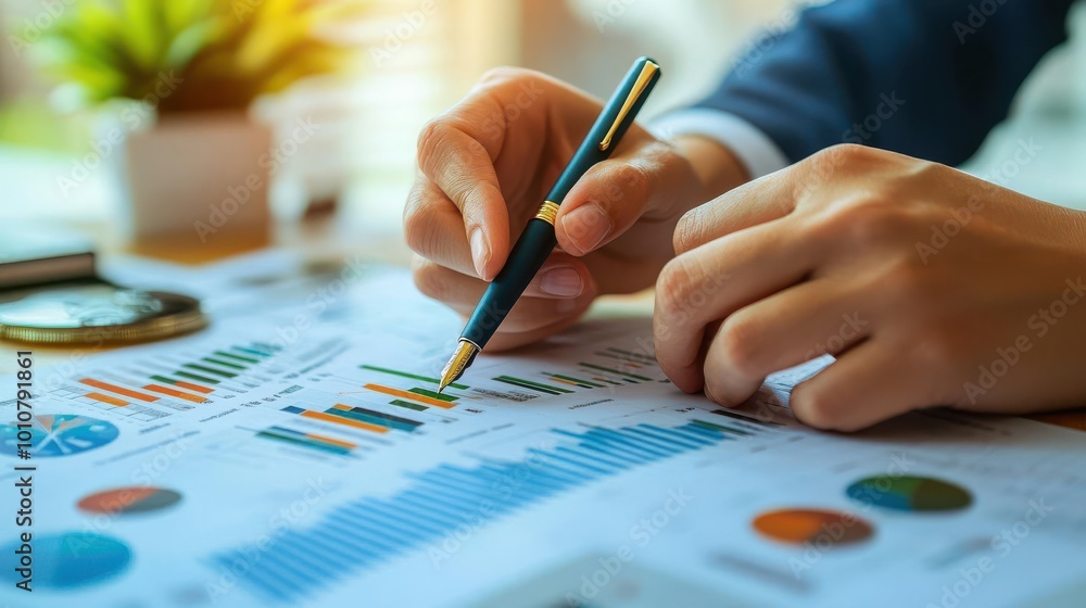 Poster a hands-on approach to data analysis showcasing graphs, charts, and financial reports for business d