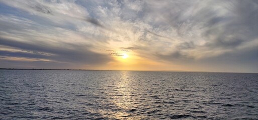 sunset over the sea