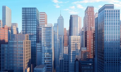 Obraz premium Cityscape of office buildings