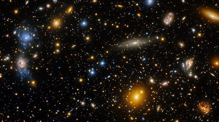 The cosmos filled with countless stars
