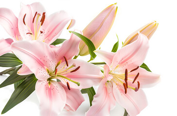 Fototapeta premium Flowers isolated on white background