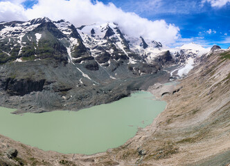 Austria highest mountain panorama, Grossglockner High Alpine Road at Kaiser Franz Josef Hohe....