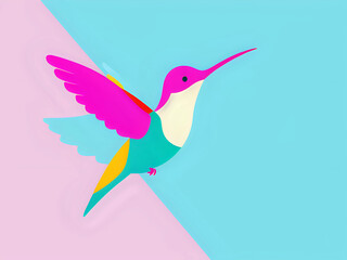 Obraz premium abstrakter Kolibri