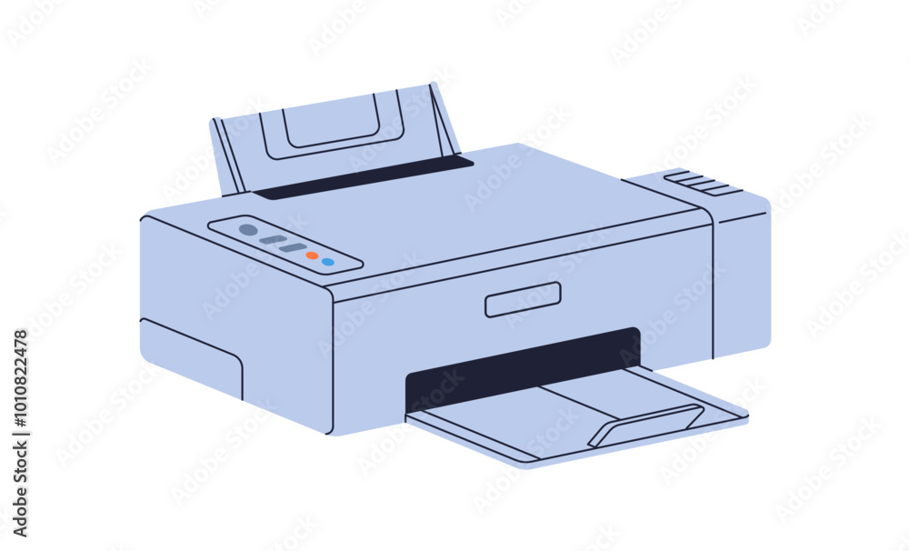 Poster office inkjet printer for printing documents. printout and paper copy device, laser technology. mult