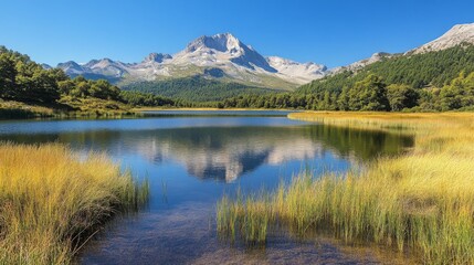 Majestic Mountain Lake Reflection