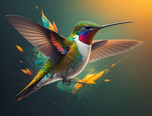 Obraz premium fliegender Kolibri