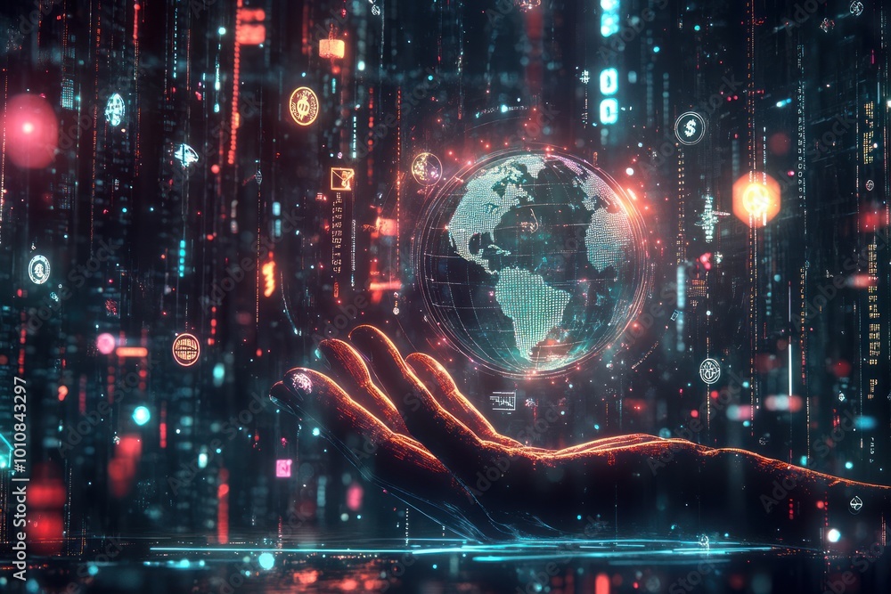 Poster global network and data