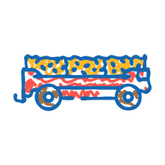 hayride autumn doodle icon sketch vector. hayride autumn sign. isolated symbol illustration