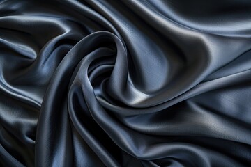 Fototapeta premium Elegant silk black background. Background texture.