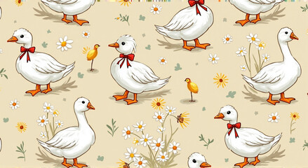 pattern with ducks