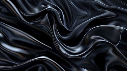 Obraz premium Elegant silk black background. Background texture.